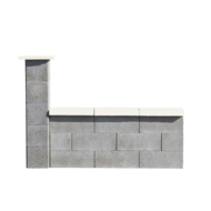 BLOC PILIER A ENDUIRE 26*26*19cm BETON GRIS - Perin BLOC PILIER A ENDUIRE 26*26*19cm BETON GRIS - Perin